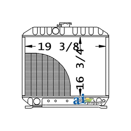 A & I Products Radiator 25.5" x23" x7.2" A-17393-72062